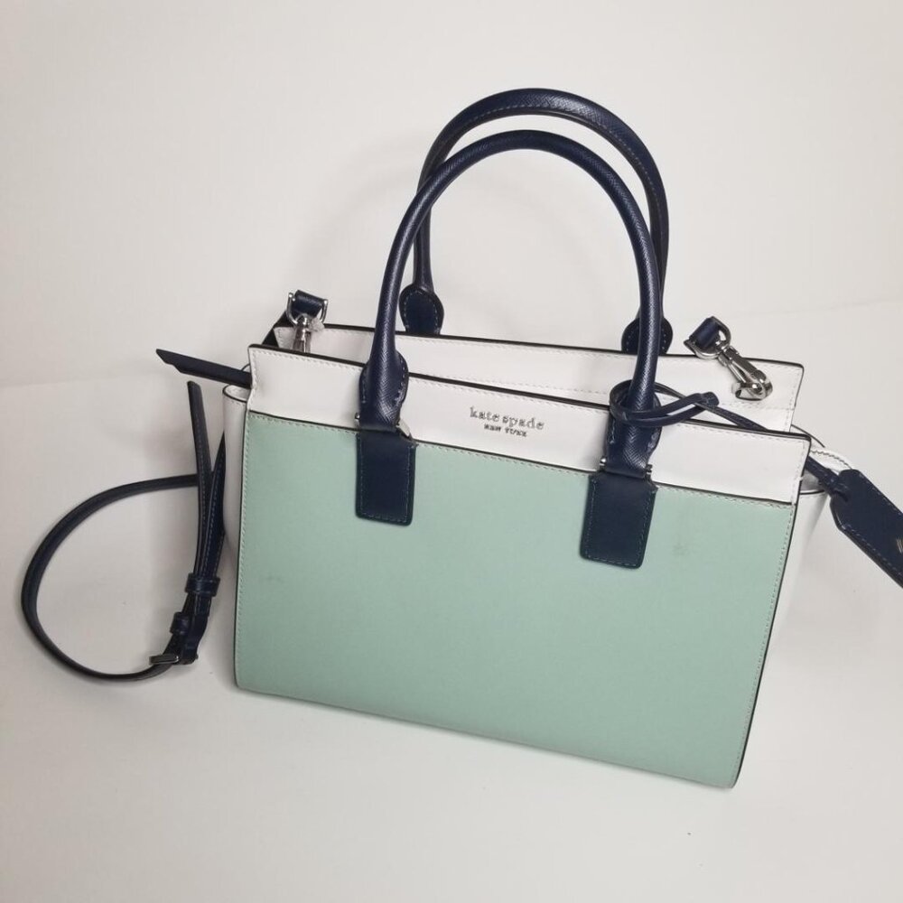 Kate Spade New York Cameron Medium Satchel Tri-Color Saffiano Leather